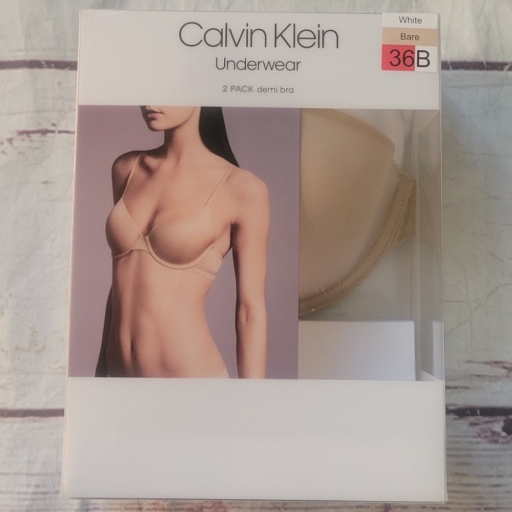 Calvin Klein 2 Pack Demi Bra Size 36B NWT